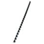 Comb, plastic, 10 mm, 41-55 sheets, VICTORIA OFFICE, black